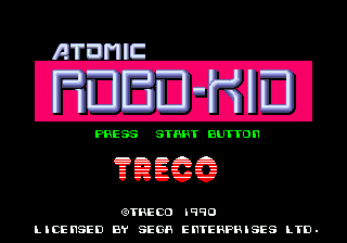 Atomic Robo-Kid Title Screen